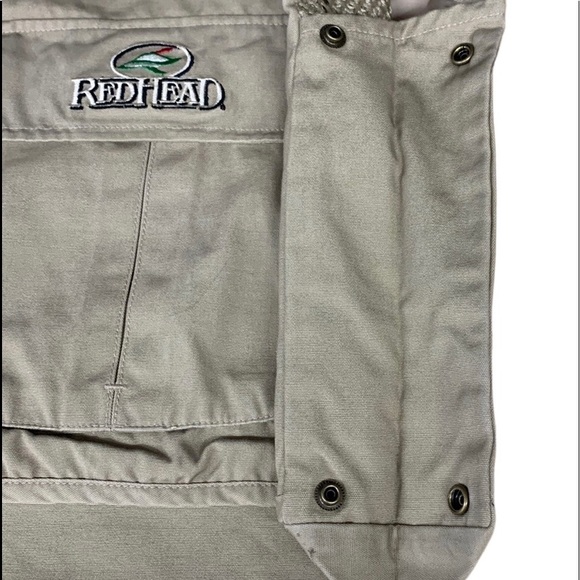 Vintage Red Head Khaki Utility Shooting Hunting Fishing Utility Vest w/Patches - Picture 7 of 8
